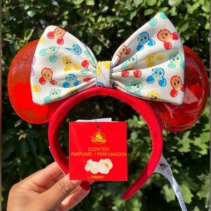 New Disney Parks Loungefly Popcorn Minnie Ears Scented Headband NWT